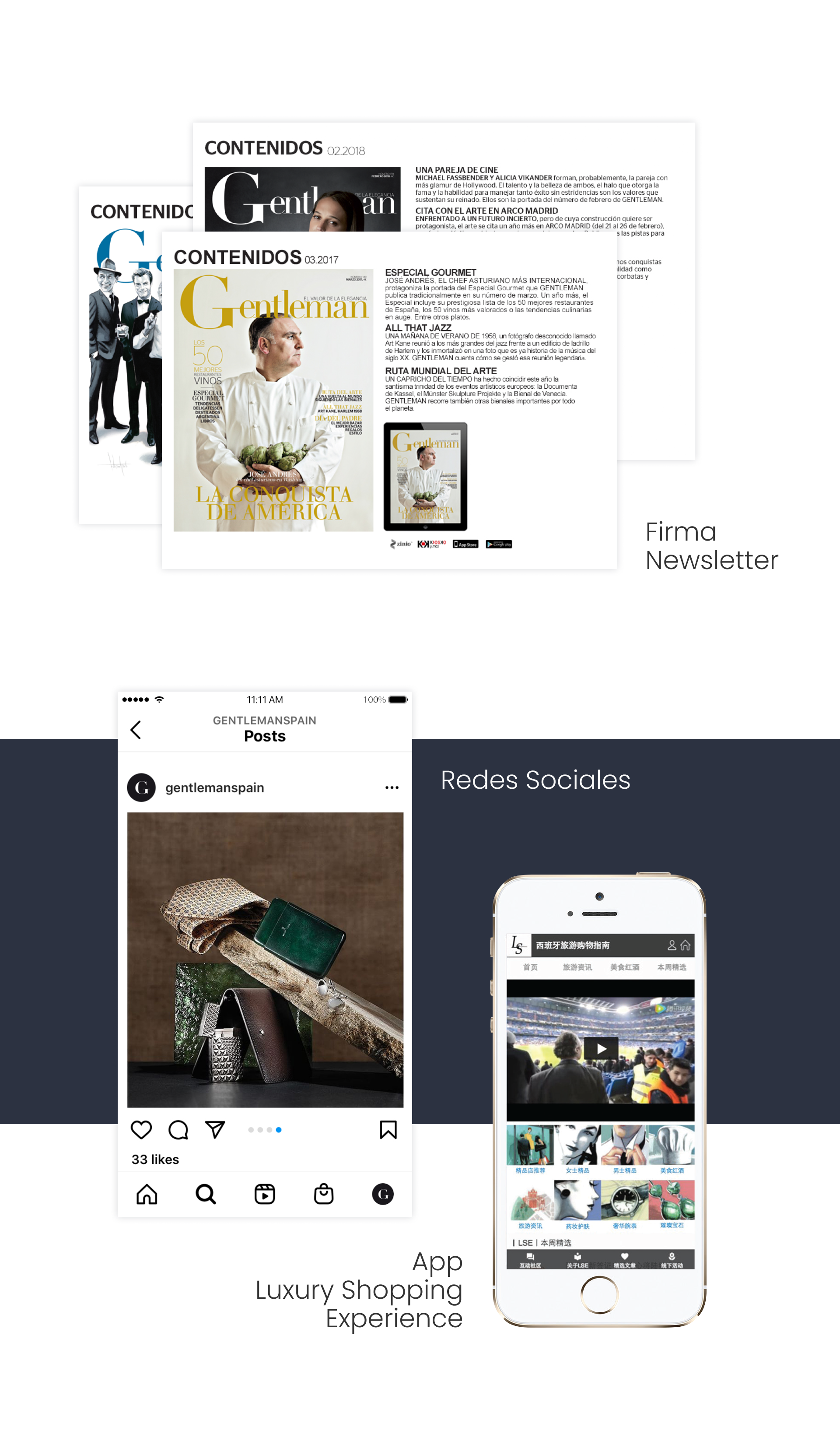 Gentleman social media, Luxury Shopping Experience App