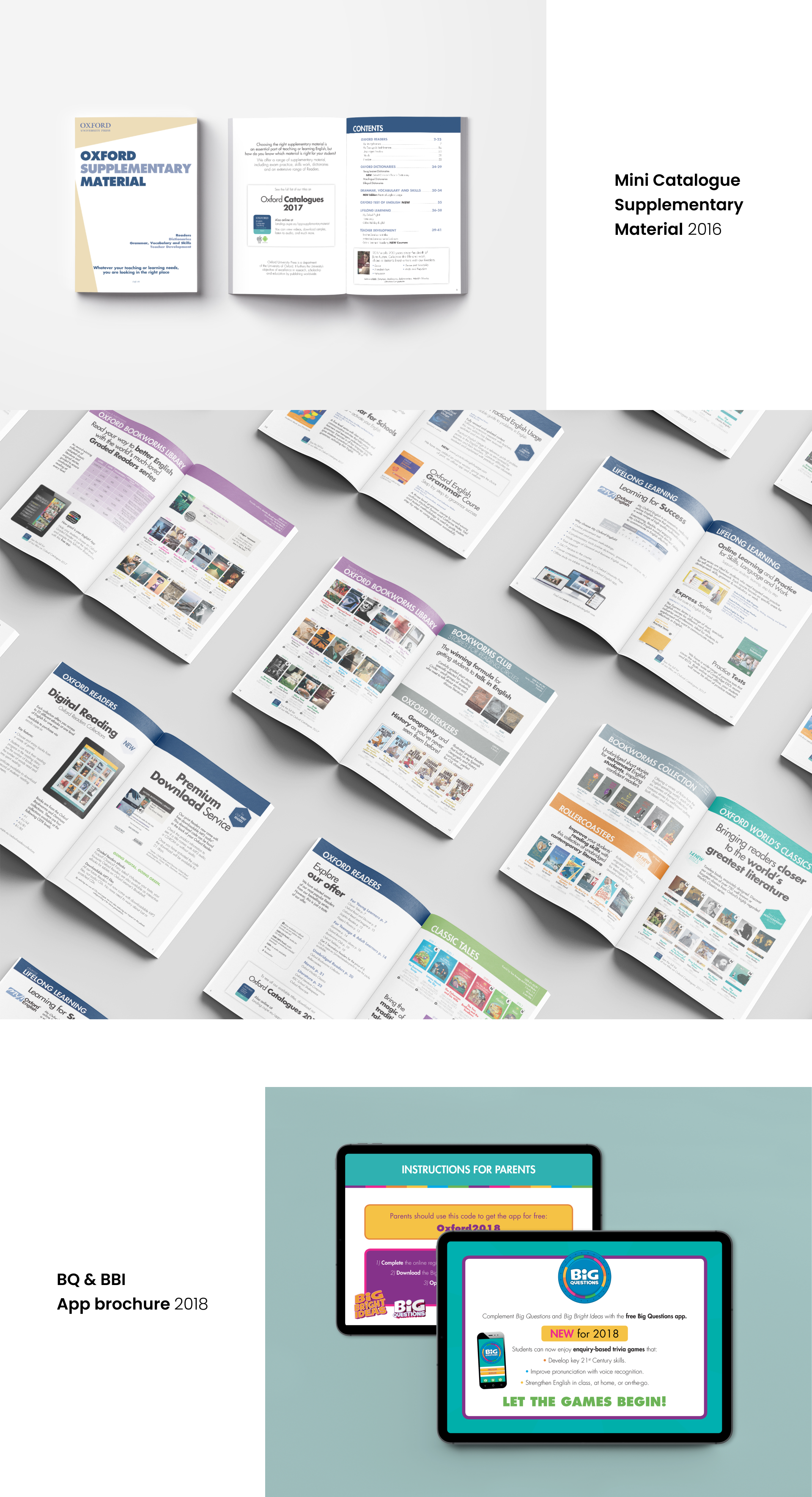 'Mini Catalogue Supplementary Material 2016' & 'BQ & BBI App Brochure 2018'